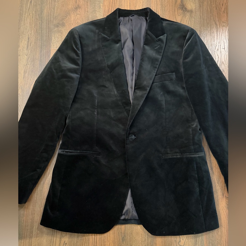NWT- J. Crew Elegant Dark Forest Green Velvet Blazer Jacket